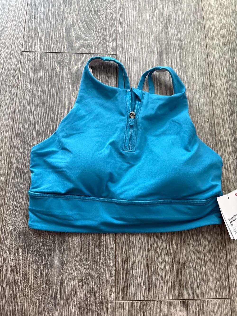 Lululemon Energy High-Neck Longline Bra *Zip in Hawaiian Blue